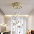 Pink Led Pendant Ring Children Lamp For Kids